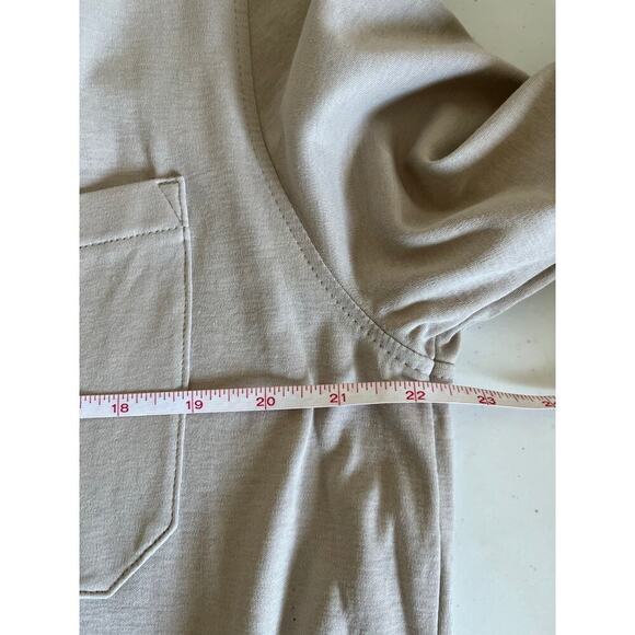 COS Long Sleeve Shirt Mens L 100% Cotton Beige Minimalist Regular Fit Neutral - Picture 5 of 9